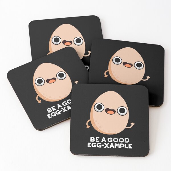 Item preview, Be A Good Egg-xample Funny Egg Puns (Dark BG) designed and sold by punnybone.