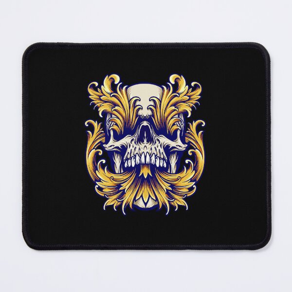 Item preview, Angry Skull Victorian Gold Ornaments designed and sold by Shuvra Gain.
