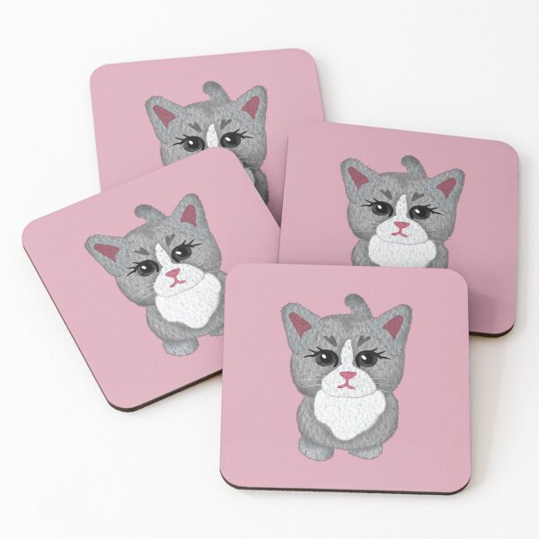 Item preview, Angry Kitty - pink  designed and sold by the-coin-jar-co.