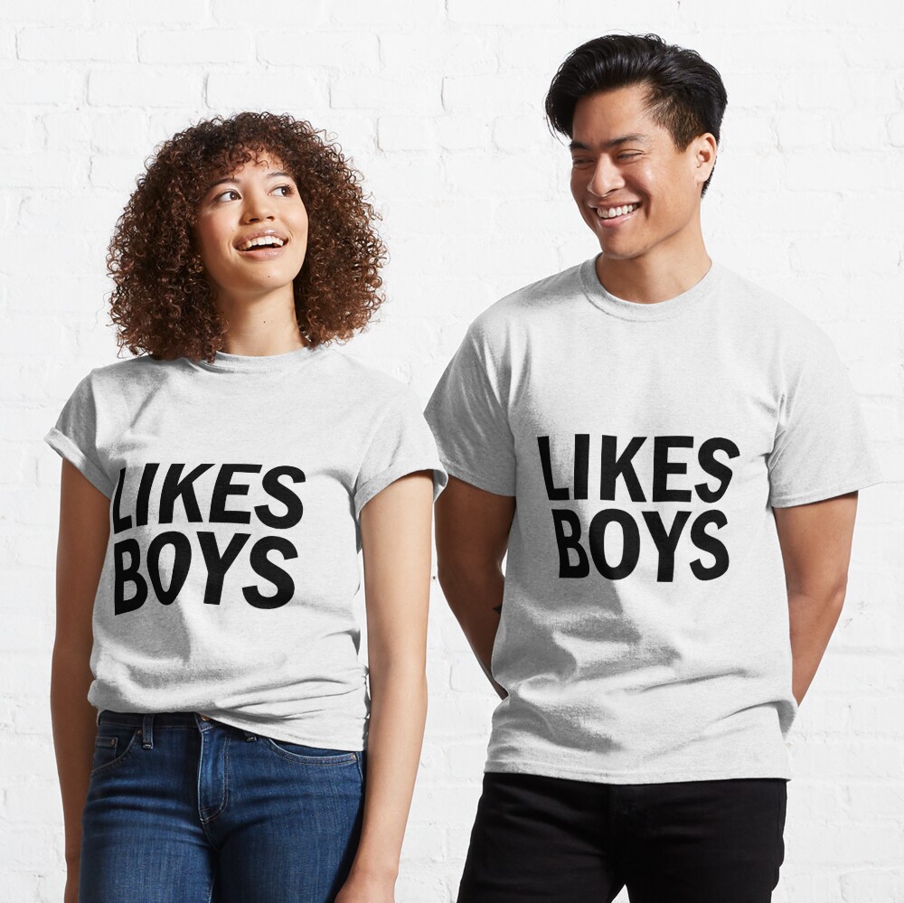 Likes Boys Glee Inspired T-shirt Funny Gay Interest or Secret Santa Gift