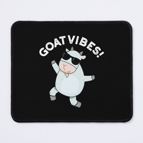 Item preview, Goat Vibes Funny Good Vibes Animal Puns (Dark BG) designed and sold by punnybone.