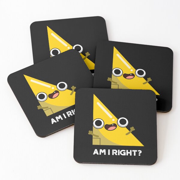 Item preview, Am I Right Funny Right Angle Puns (Dark BG) designed and sold by punnybone.
