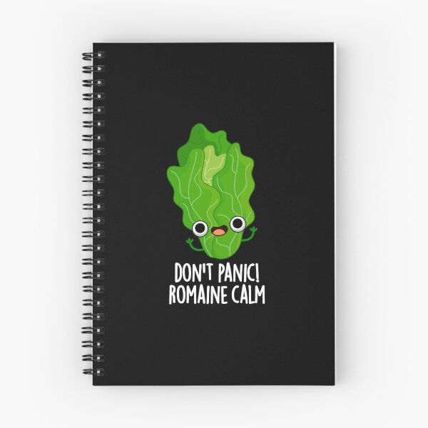 Item preview, Don't Panic Romaine Calm Funny Veggie Puns (Dark BG) designed and sold by punnybone.
