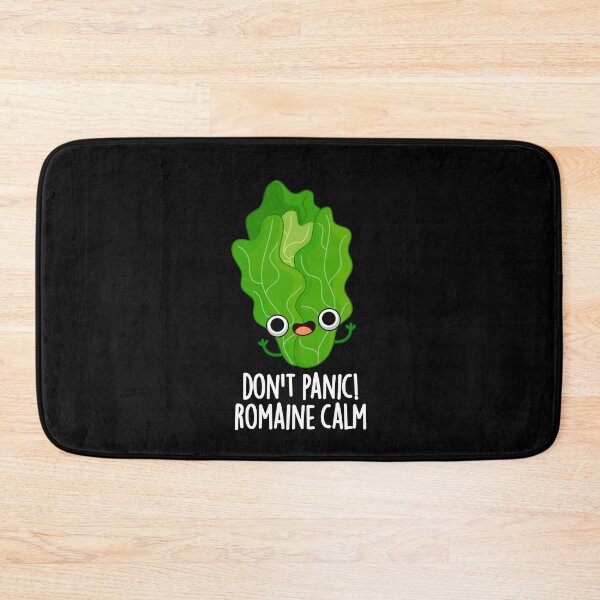 Item preview, Don't Panic Romaine Calm Funny Veggie Puns (Dark BG) designed and sold by punnybone.