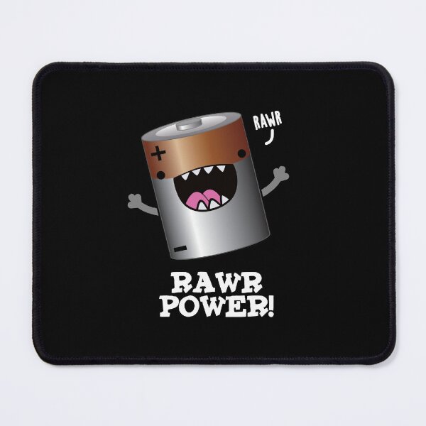 Item preview, Rawr Power Funny Battery Puns (Dark BG) designed and sold by punnybone.