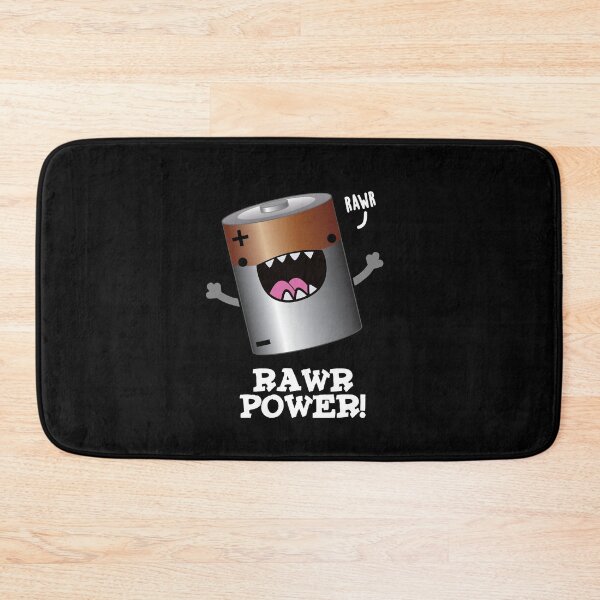 Item preview, Rawr Power Funny Battery Puns (Dark BG) designed and sold by punnybone.