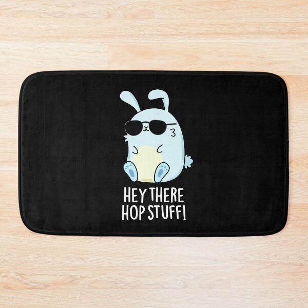 Item preview, Hey There Hop Stuff Funny Rabbit Puns (Dark BG) designed and sold by punnybone.