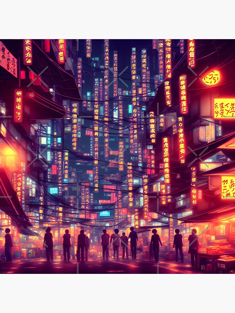 Cyberpunk Girl In Neon World Illustration. Fantastic Future