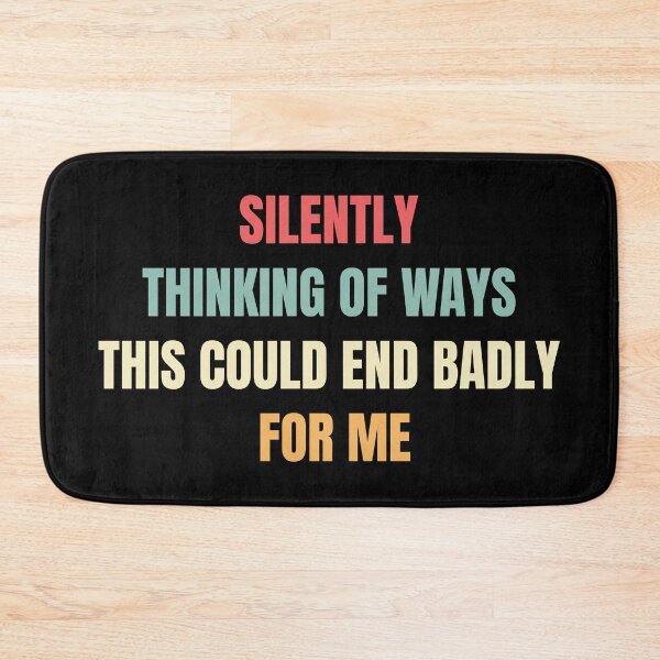 Item preview, This Could End Badly for Me Vintage Colors Typography Humor Funny OCD Anxiety Quote designed and sold by thecatcouch.