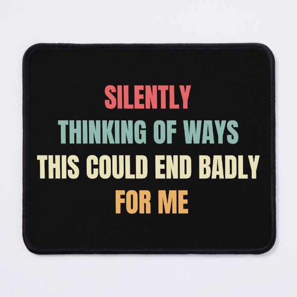 Item preview, This Could End Badly for Me Vintage Colors Typography Humor Funny OCD Anxiety Quote designed and sold by thecatcouch.