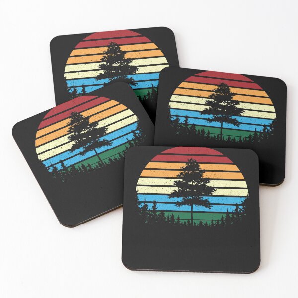 Artikelvorschau, Retro Sunset Happy Tree Vintage Style entworfen und verkauft von RoguePixel.