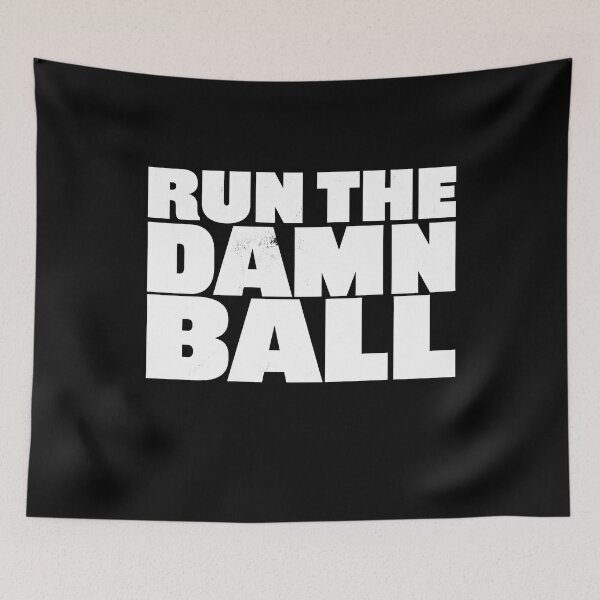 Item preview, Distressed Run the Damn Ball Football designed and sold by RoguePixel.