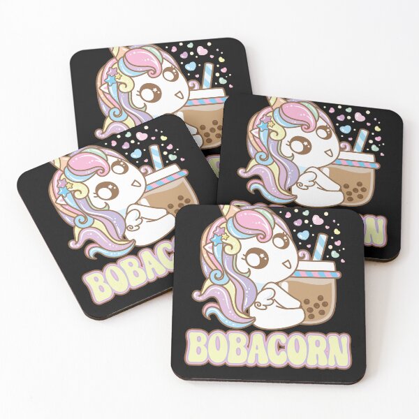 Artikelvorschau, Cute Kawaii Unicorn Boba Bobacorn entworfen und verkauft von RoguePixel.