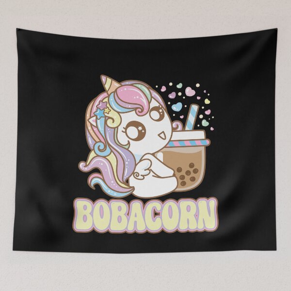 Item preview, Cute Kawaii Unicorn Boba Bobacorn designed and sold by RoguePixel.