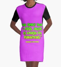 Time painting equals living Graphic T-Shirt Dress