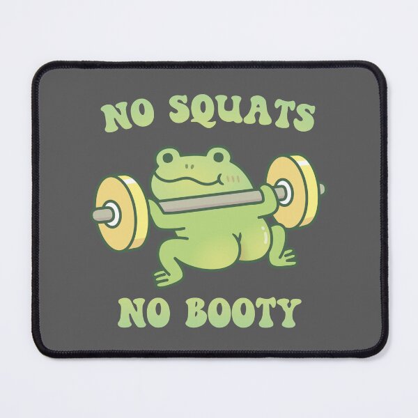 Item preview, Funny Frog Lifting Weights No Squats No Booty designed and sold by rustydoodle.