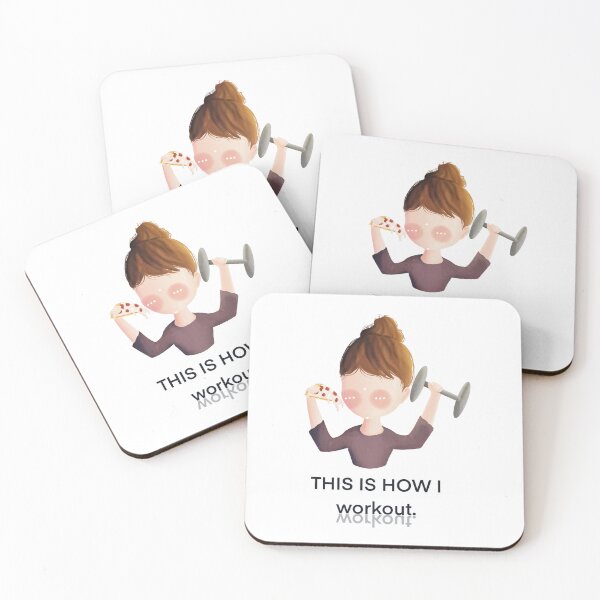 Item preview, Dumbbells with pizza  designed and sold by Simleartgallery.