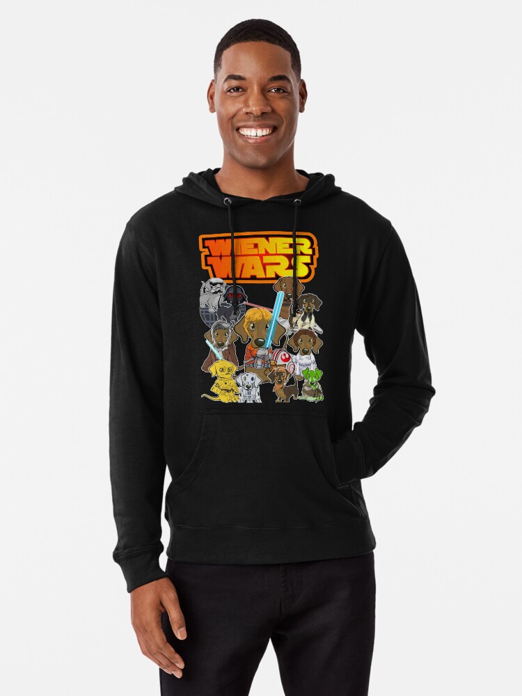 Alternate view of Wiener Dog Wars Lightweight Hoodie