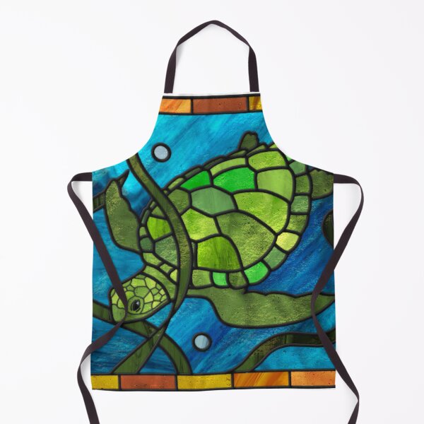 Item preview, sea turtle stained glass designed and sold by Sara Frane.
