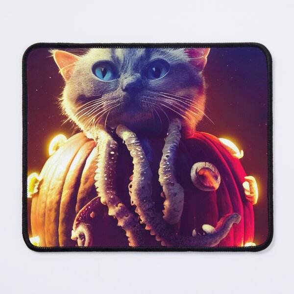 Item preview, Cat-Thulhu. Halloween Lovecraftian Cat designed and sold by CosmicBlesedEye.