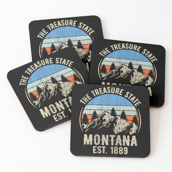 Item preview, Montana The Treasure State Est:-1889 Mountains Vintage Sunset T-Shirt designed and sold by KGN  CREATIVITY.