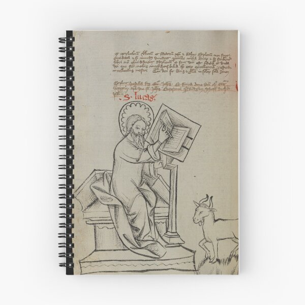 Item preview, Evangelist portrait of St. Luke in a medieval illuminated manuscript designed and sold by Rromir Imami.