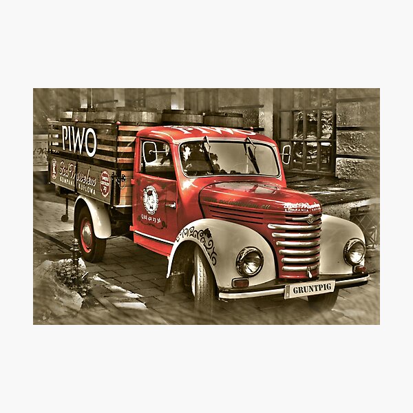 Item preview, old red truck , krakow designed and sold by gruntpig.