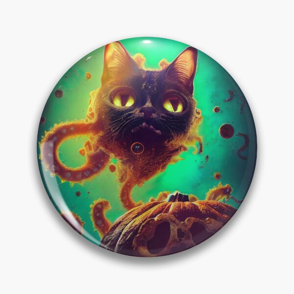 Item preview, Cosmic Halloween Cat Bad Candy designed and sold by CosmicBlesedEye.