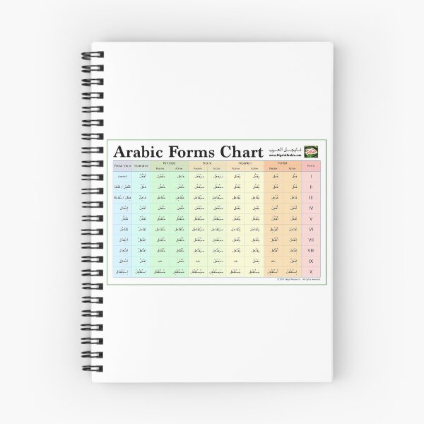 Item preview, Arabic Forms Chart (Verb Forms I-X) designed and sold by Nigel of Arabia.