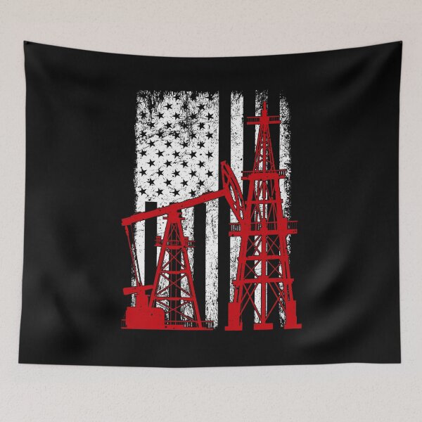 Item preview, American Flag Oil Rig Oilfield Worker Man 4th of July designed and sold by rifatart.