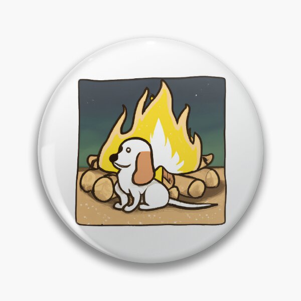 Item preview, A Cute Dog Next to a Cozy Campfire designed and sold by Junkster-.