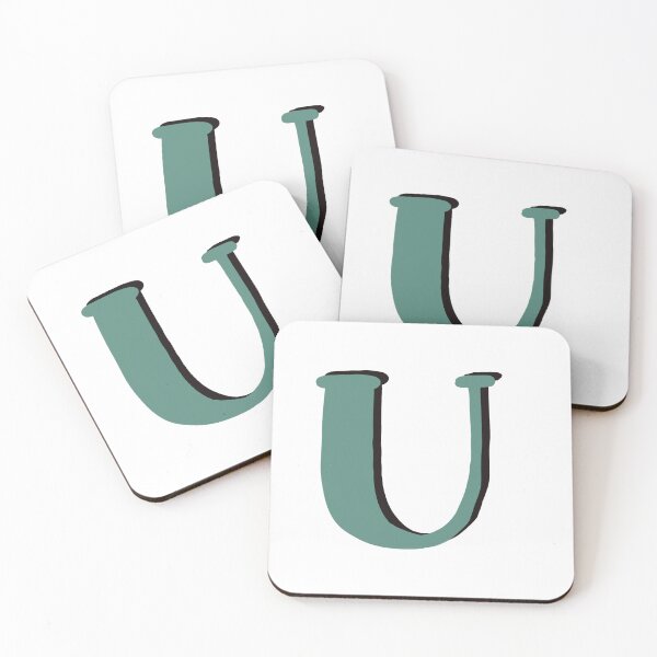 Item preview, Letter U green initial monogram alphabet U capital U designed and sold by Antique-Gifts.