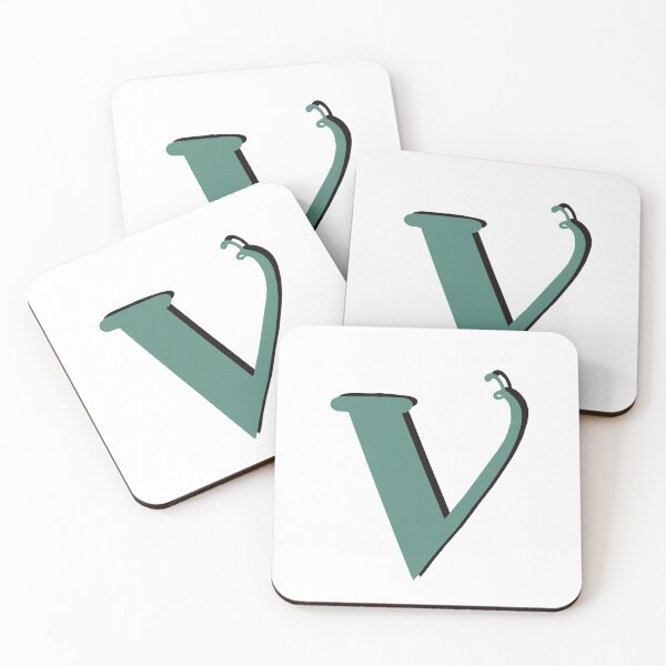 Item preview, Letter V green initial monogram alphabet V capital V designed and sold by Antique-Gifts.
