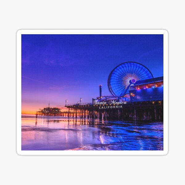 Santa Monica Pier at Night Tote Bag