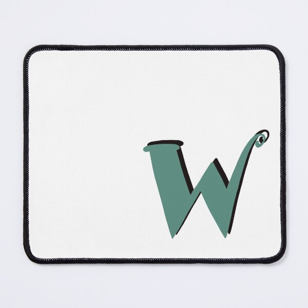 Item preview, Letter W green initial monogram alphabet W capital W designed and sold by Antique-Gifts.