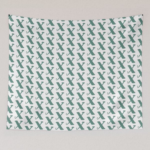 Item preview, Letter X green initial monogram alphabet X capital X designed and sold by Antique-Gifts.