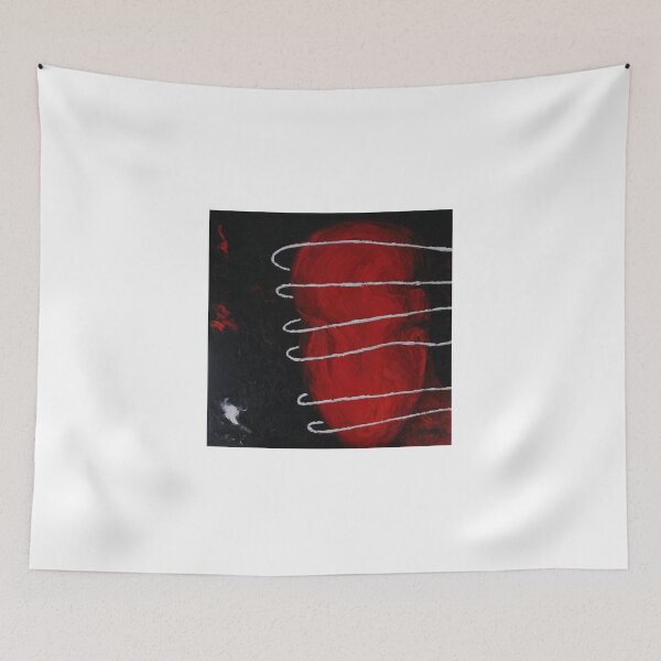 Item preview, Human struggle red abstract expressionism  designed and sold by Sukhpal Grewal Ethnic Art.