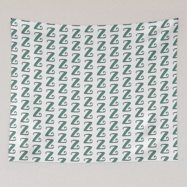 Item preview, Letter Z green initial monogram z alphabet Z designed and sold by Antique-Gifts.
