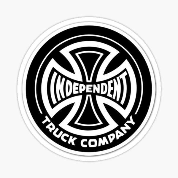 Independent Trucks INDEPENDENT TRUCK COMPANY Red White Cross Circle Skateboard Sticker 