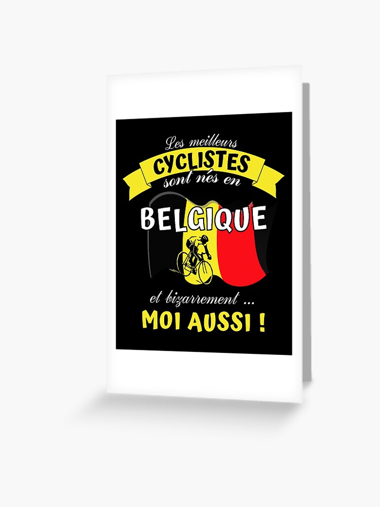 Carte de vœux avec l'œuvre « Cadeau Homme Cycliste Belge