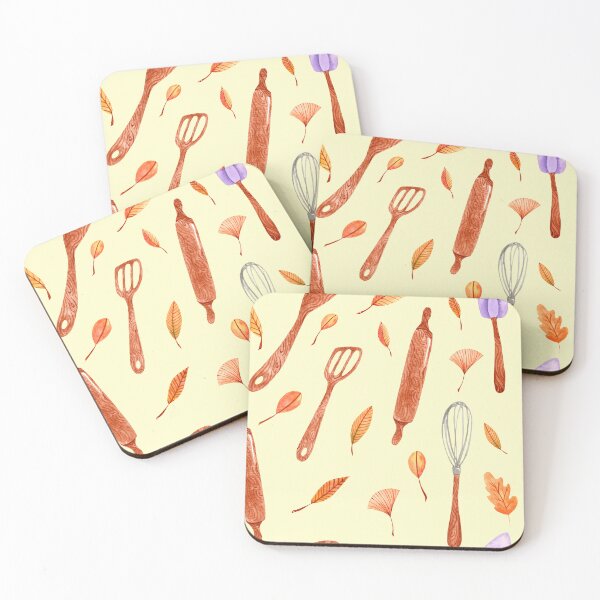 Item preview, Rolling pins and kitchen utensils seamless pattern designed and sold by pinkyfish1010.