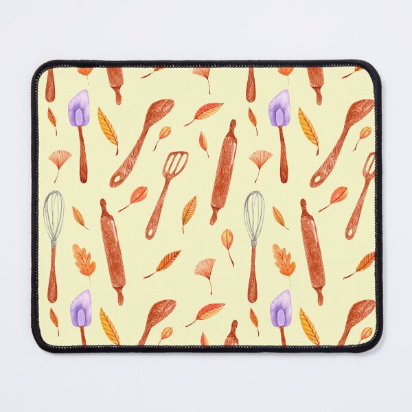 Item preview, Rolling pins and kitchen utensils seamless pattern designed and sold by pinkyfish1010.