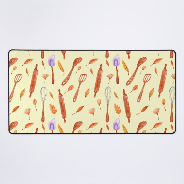 Item preview, Rolling pins and kitchen utensils seamless pattern designed and sold by pinkyfish1010.