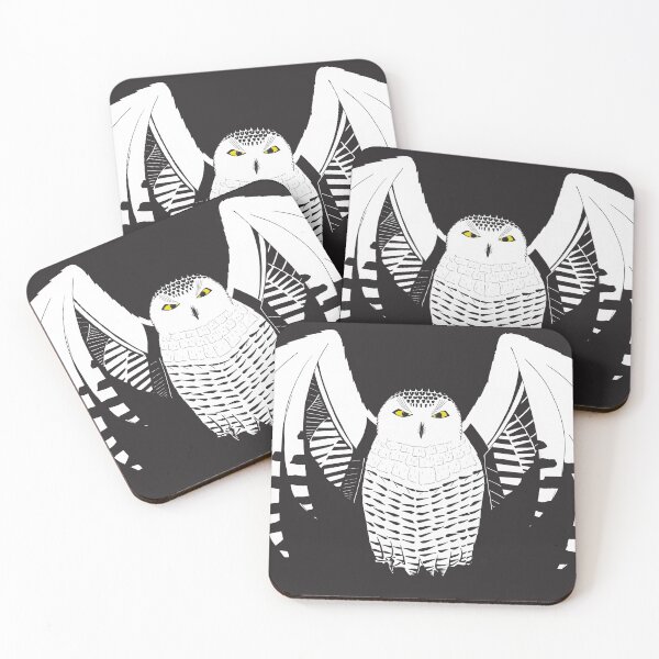 Item preview, Snowy Owl - Stylized Ink Drawing designed and sold by SfidaDesigns.