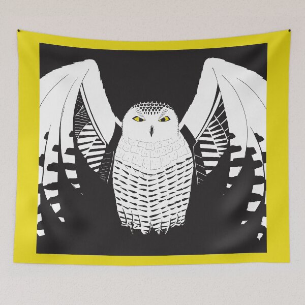 Item preview, Snowy Owl - Stylized Ink Drawing designed and sold by SfidaDesigns.