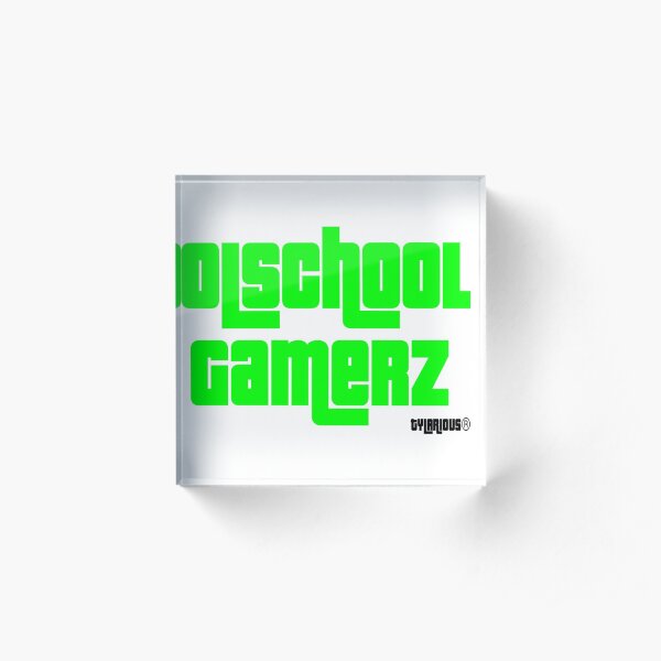 Olschool Gamerz Neon Green Acrylic Block