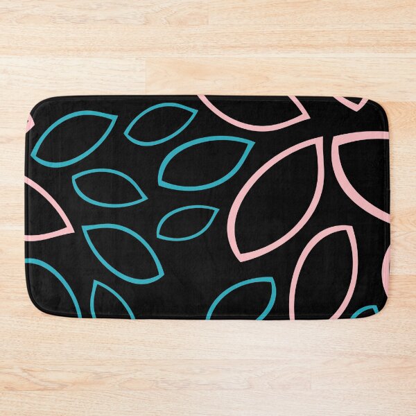 Item preview, Abstract seamless repeat floral texture pattern design in black teal | turquoise and pink designed and sold by DesignsByMadiha.