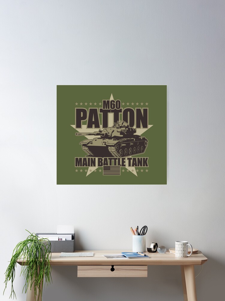 Chrysler M60 Patton Main Battle Tank Art Map/Flag Print 5 