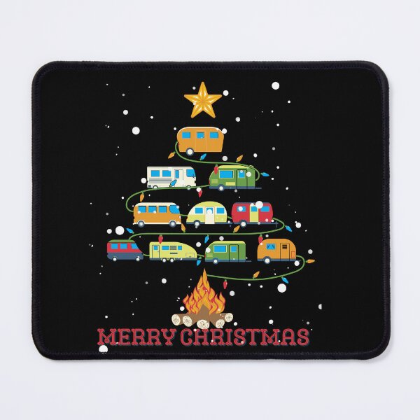 Item preview, Christmas Retro Camping Merry Christmas Tree Camper Design designed and sold by tranquilbeach.