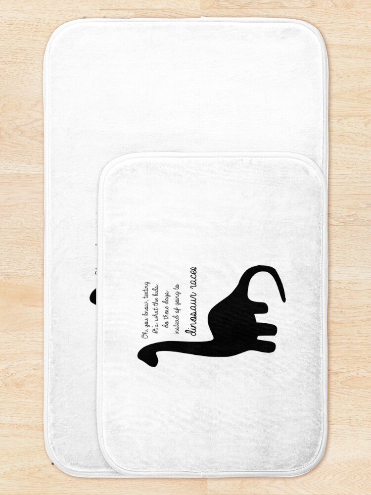 Thumbnail 5 of 6, Bath Mat, Dinosaur Races designed and sold by KatelynsMartin.